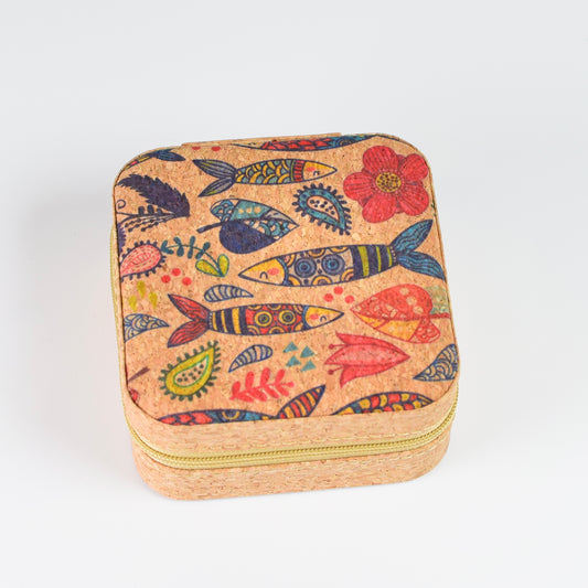 Cork Jewelry Storage Box - D