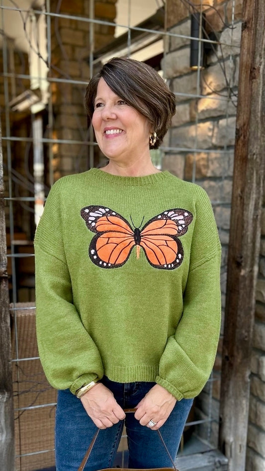 Butterfly Sweater - Green