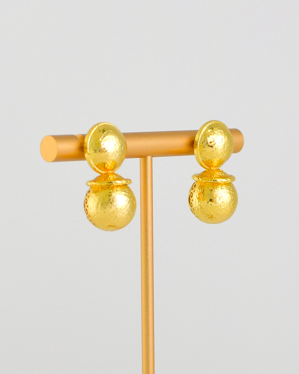 Gold Ball Post Earrings
