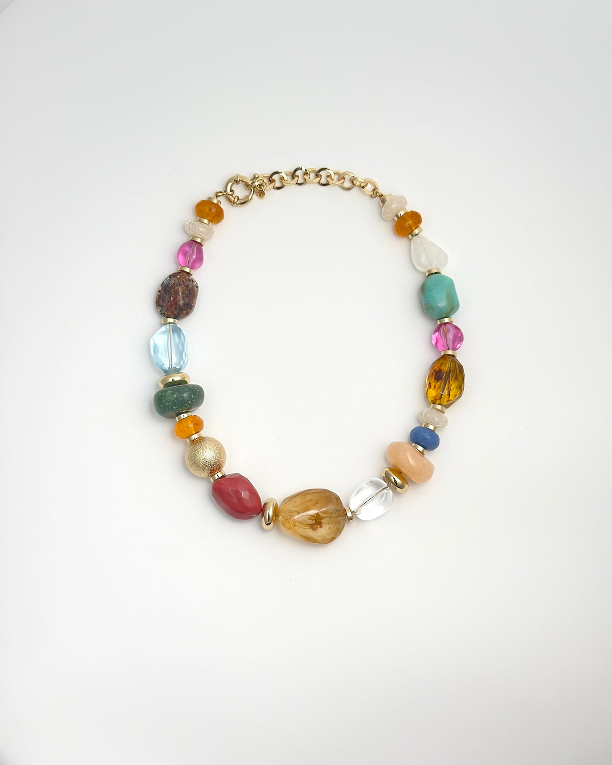 Multi Chunky Stone Necklace