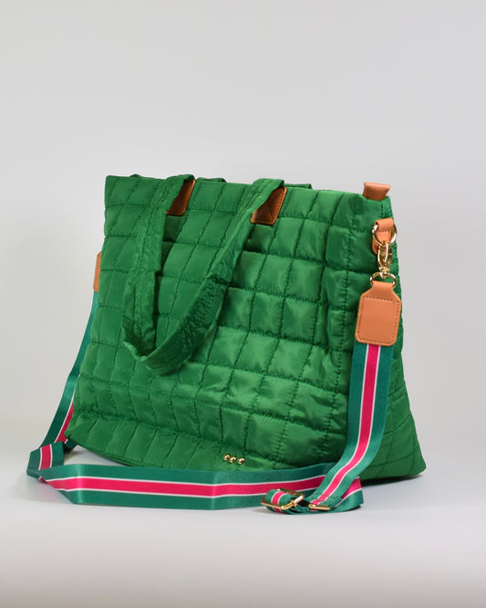 Daydreamer Quilted Tote Bag - Emerald