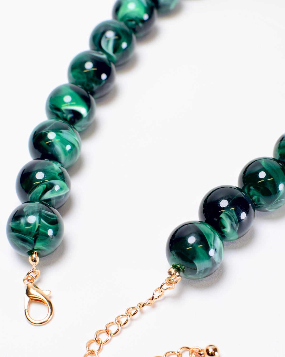 Green Round Bead Necklace