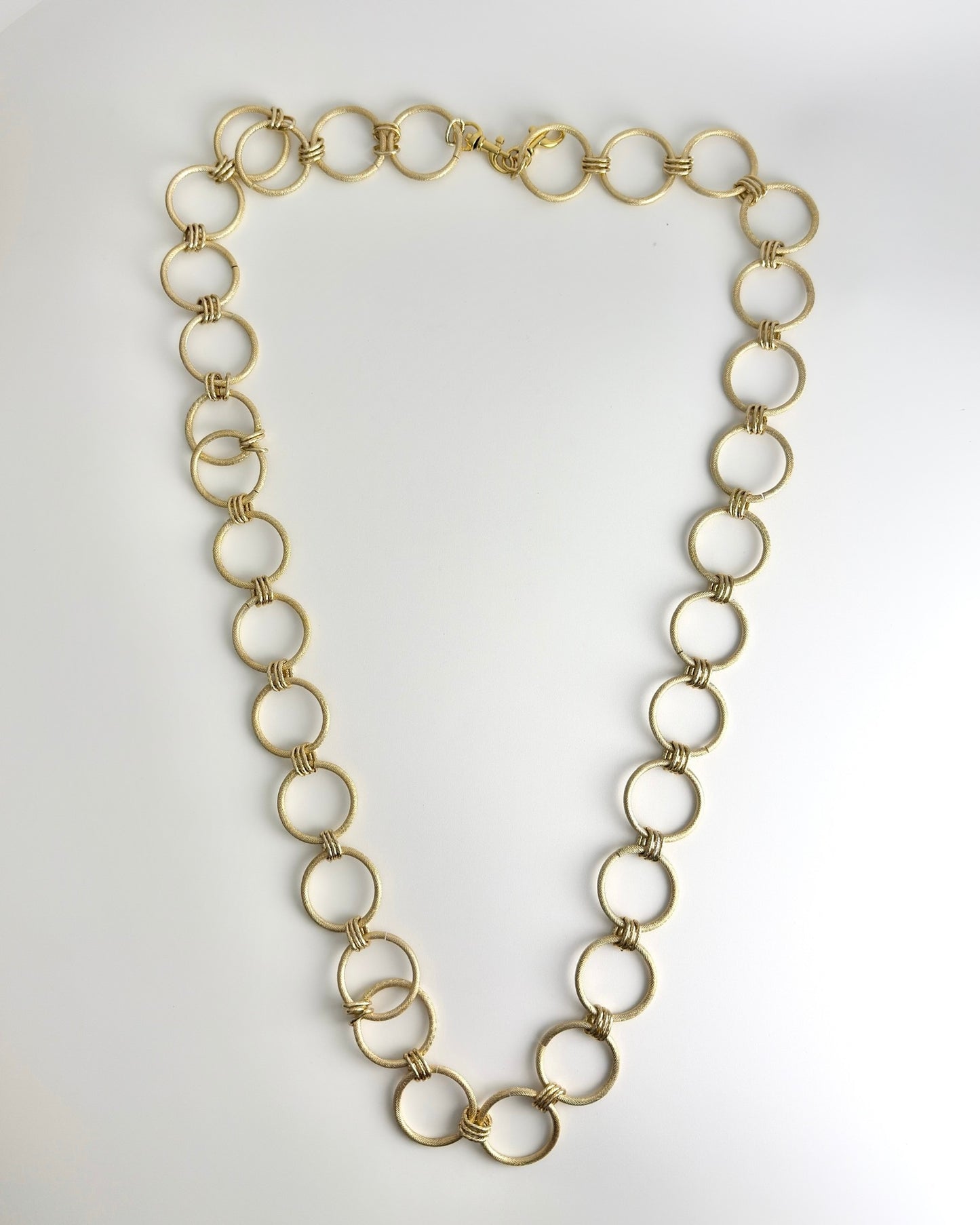 Yochi Abstract Golden Circle Necklace