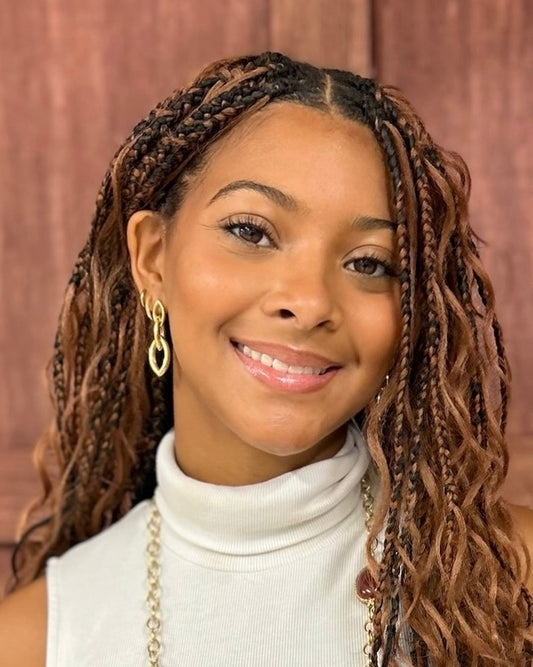 Marquise Chain Drop Earrings - Gold