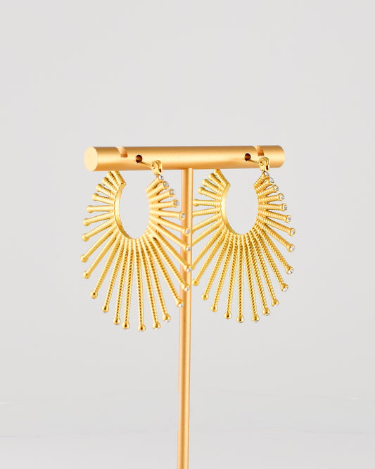 Fan Crystal Earrings