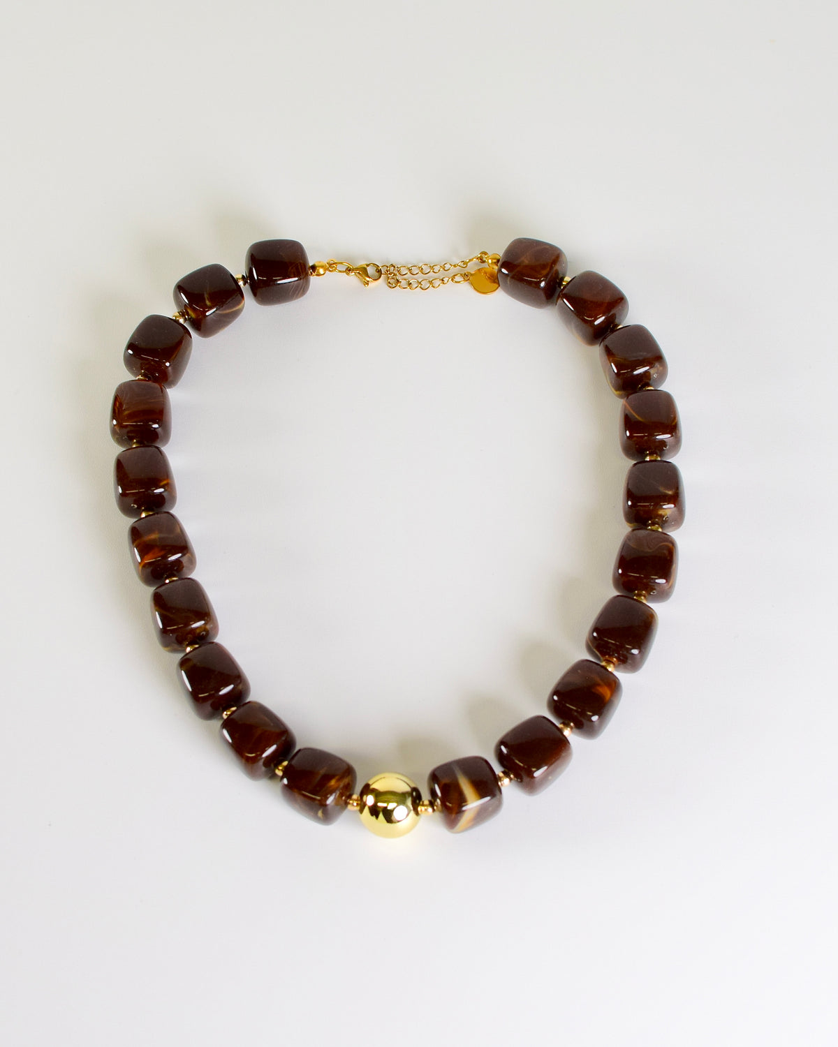Large Brown Bead Necklace