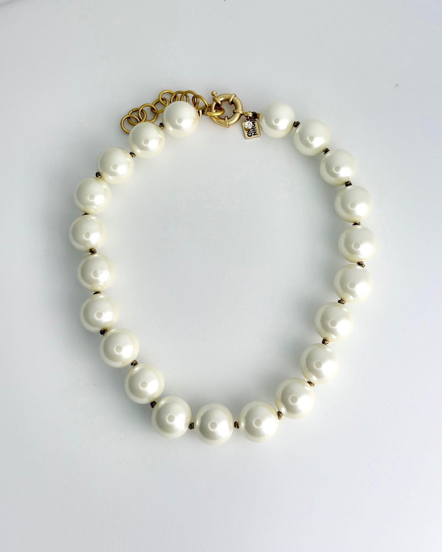 John Wind Saddle Knotted Pearl Necklace