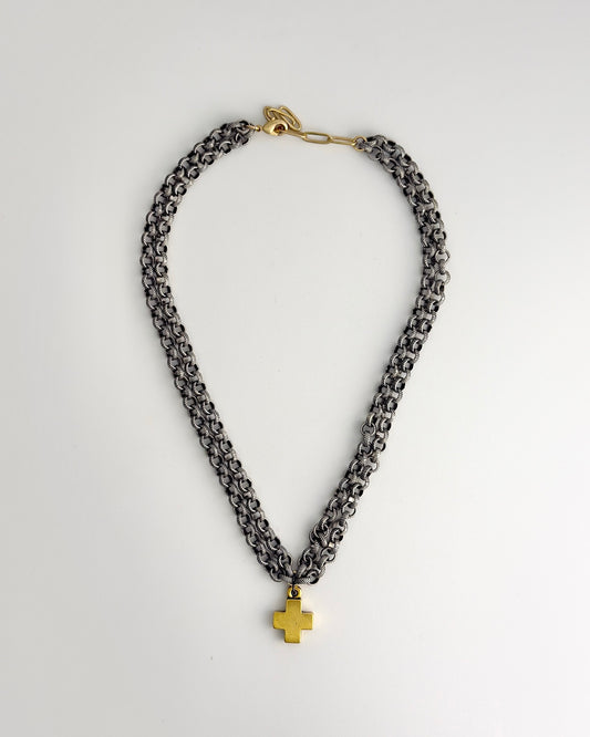 Handmade Layered Cross Necklace