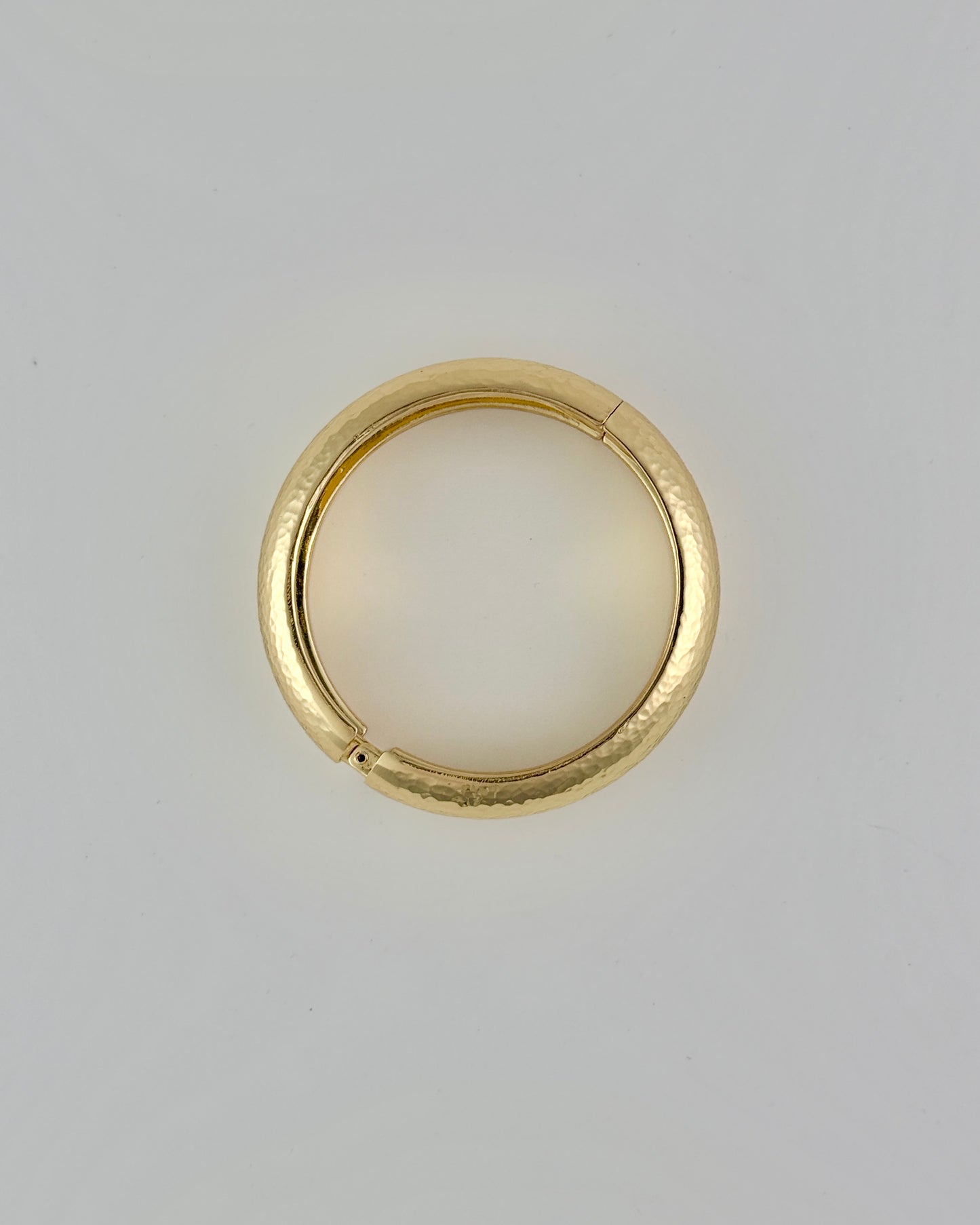 Gold Hammered Bangle Bracelet