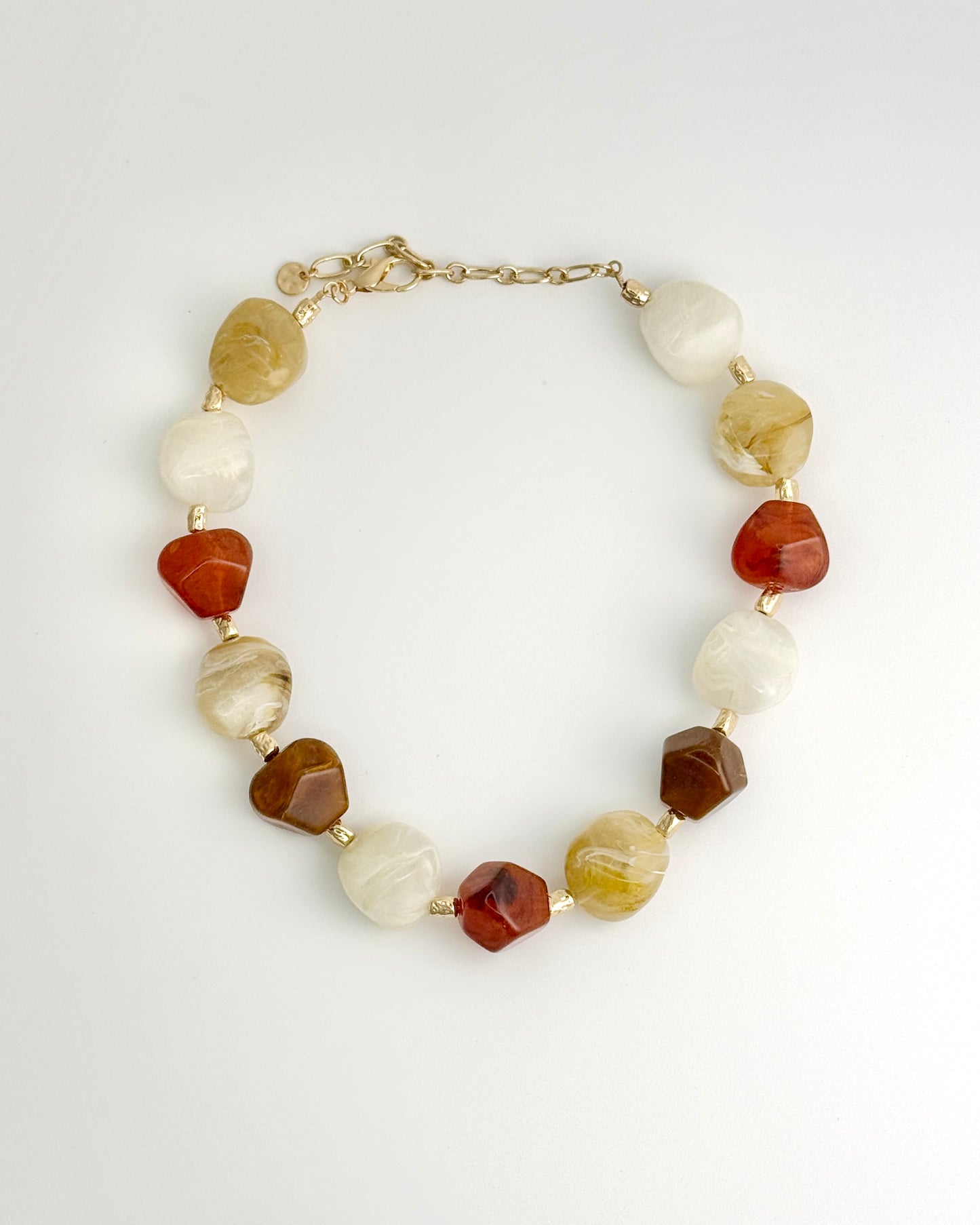 Chunky Stone Necklace - Tortoise
