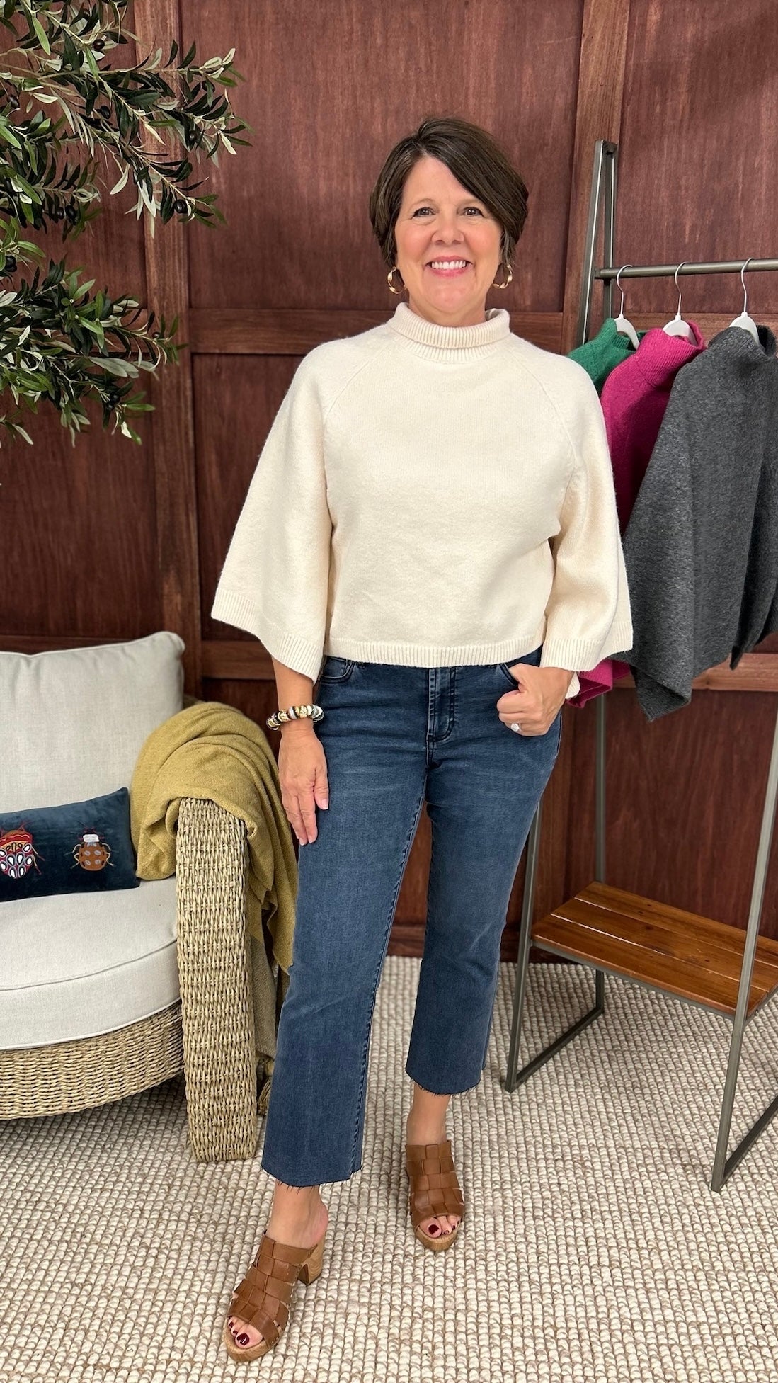 Evangeline Turtleneck Sweater - Ivory