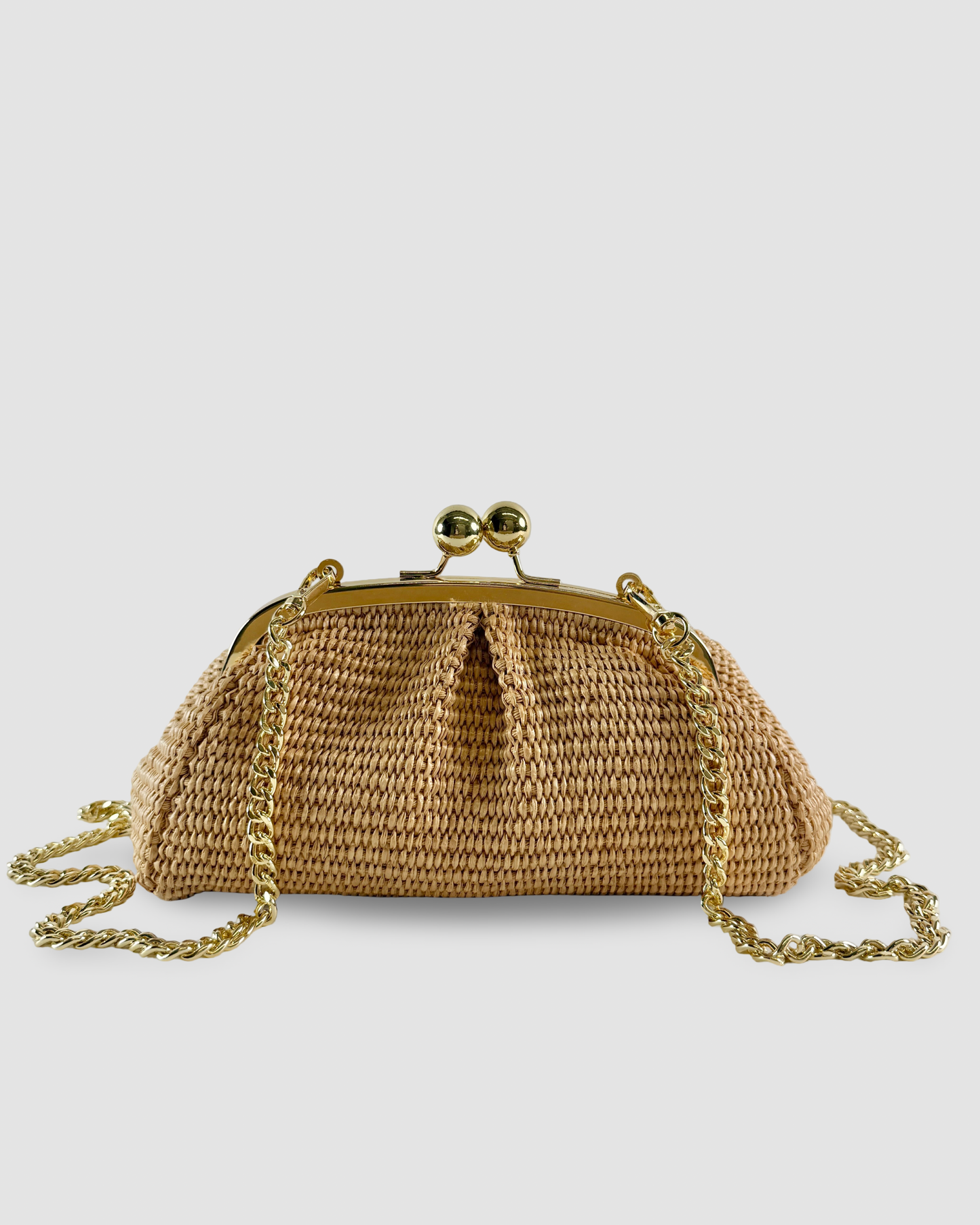 Raffia Clutch and Crossbody - Natural