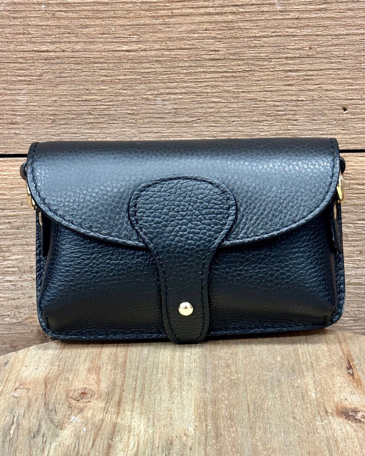 German Fuentes Lovable Leather Mini Purse - Black