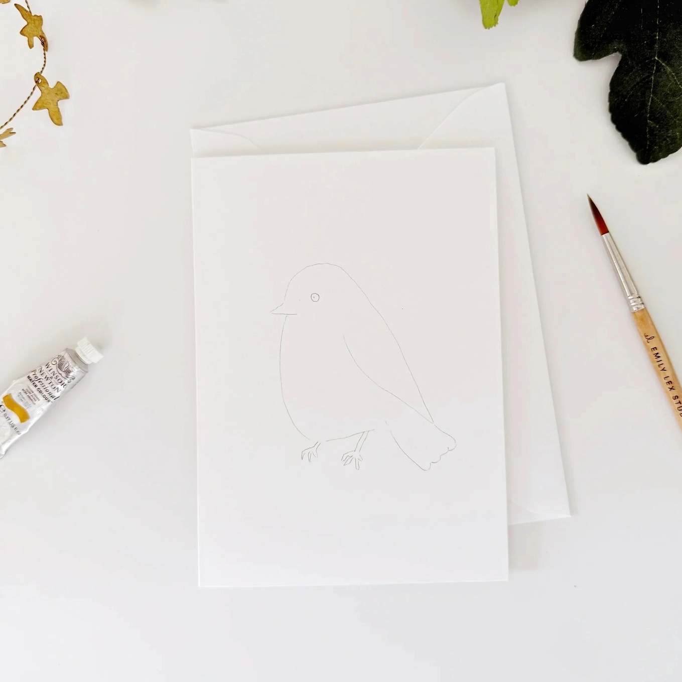 Birds Paintable Watercolor Notecard Set