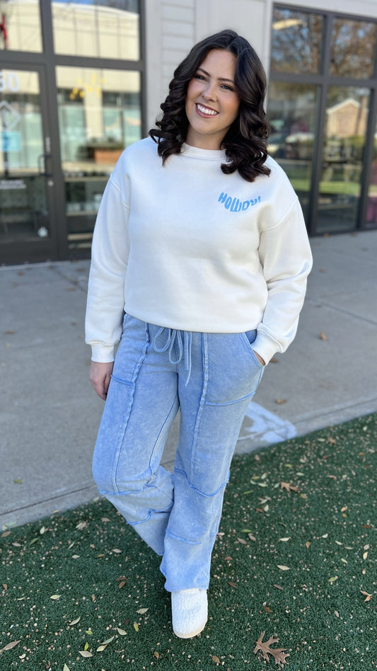 Bailey Rose Howdy Sweatshirt - White