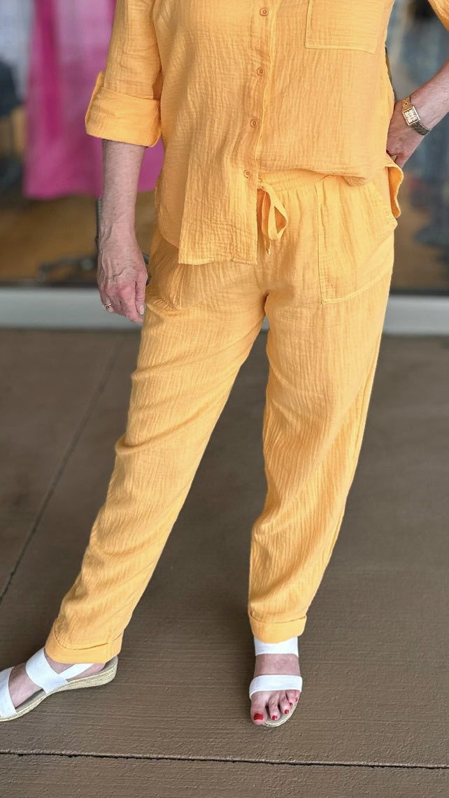 Bobi Pocket Pant - Kumquat