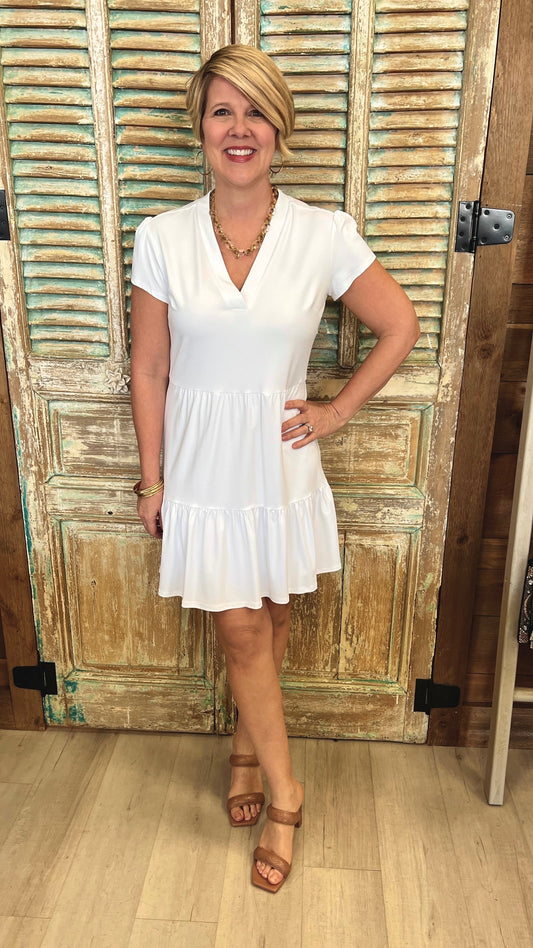 Jude Connally Panel Dress - White