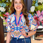 Isla Floral Top - Ecru