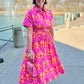 Ivy Jane Ikat Shirt Dress - Pink