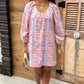 Uncle Frank Big Roses Dress - Plaid