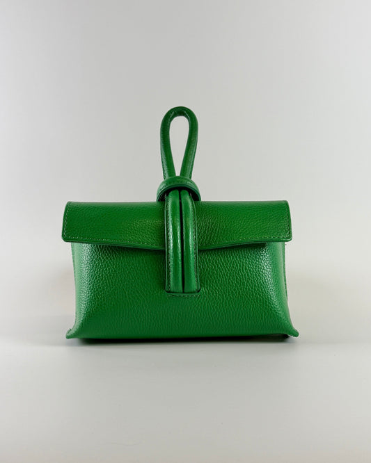Loop Wristlet Leather Bag - Green