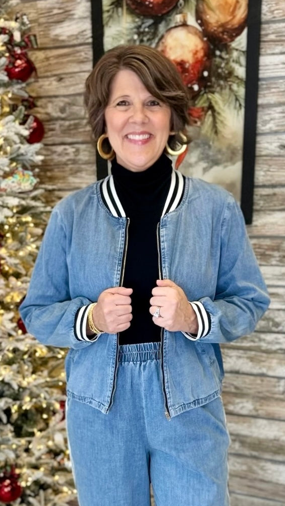 Althea Denim Stripe Jacket