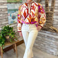 Molly Floral Mix Top - Brick