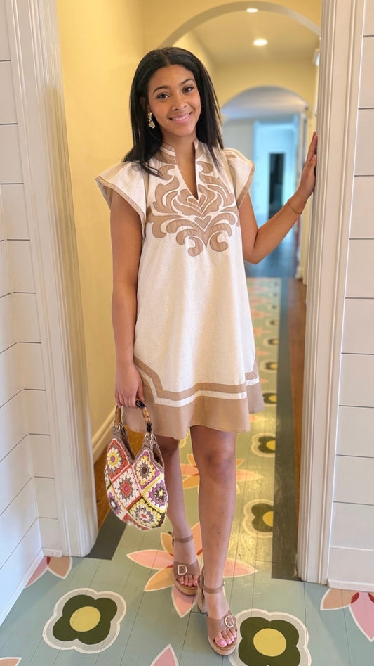 Natalie Linen Dress - Oat