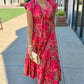 Uncle Frank Midi Dress - Coral