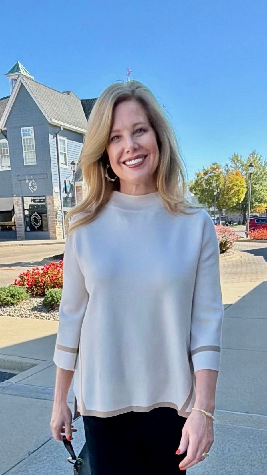 Serene Mock Neck Sweater - Taupe