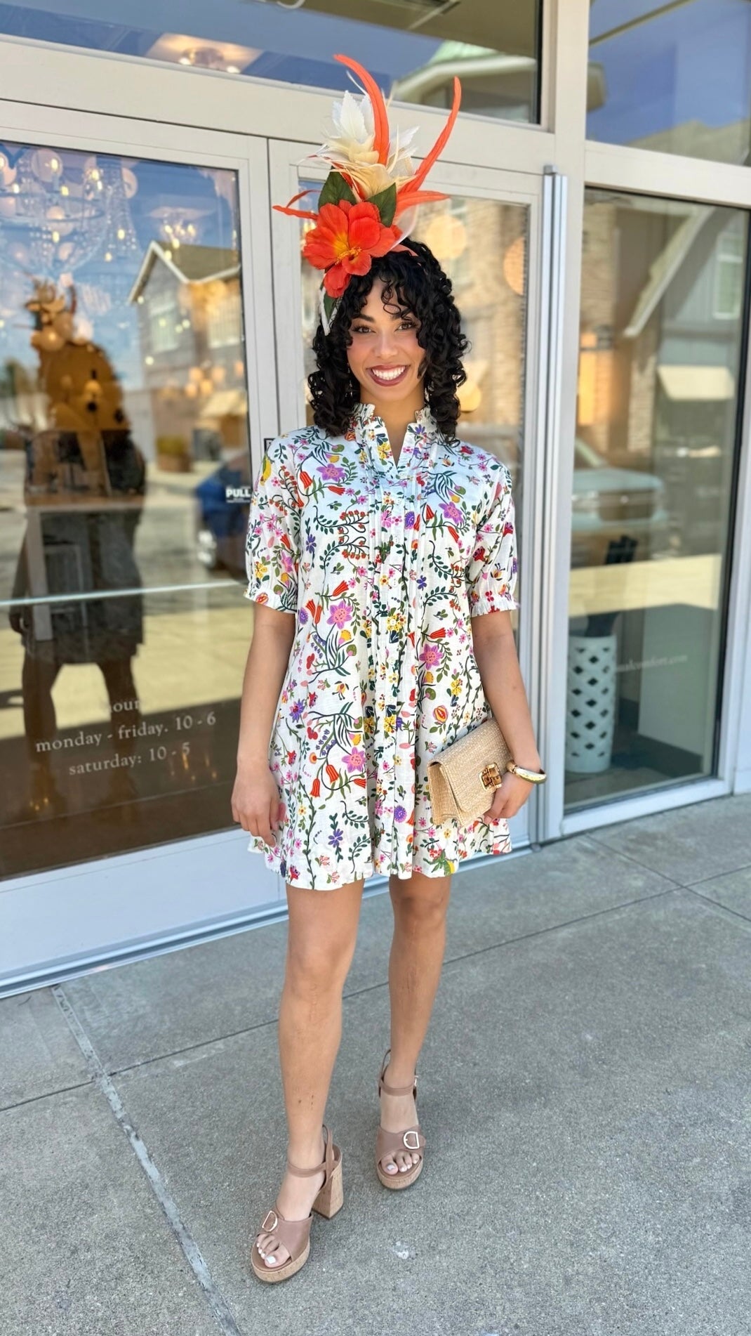 Uncle Frank Pintucked Dress - Parrot