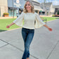 Another Love Crochet Drape Sleeve Sweater - Cream