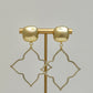 Gold Quatrefoil Drop Earrings