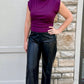 Another Love Wide Leg Faux Leather Pants
