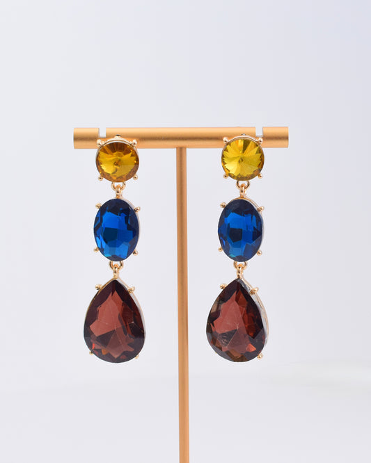 Crystal Teardrop Statement Earrings