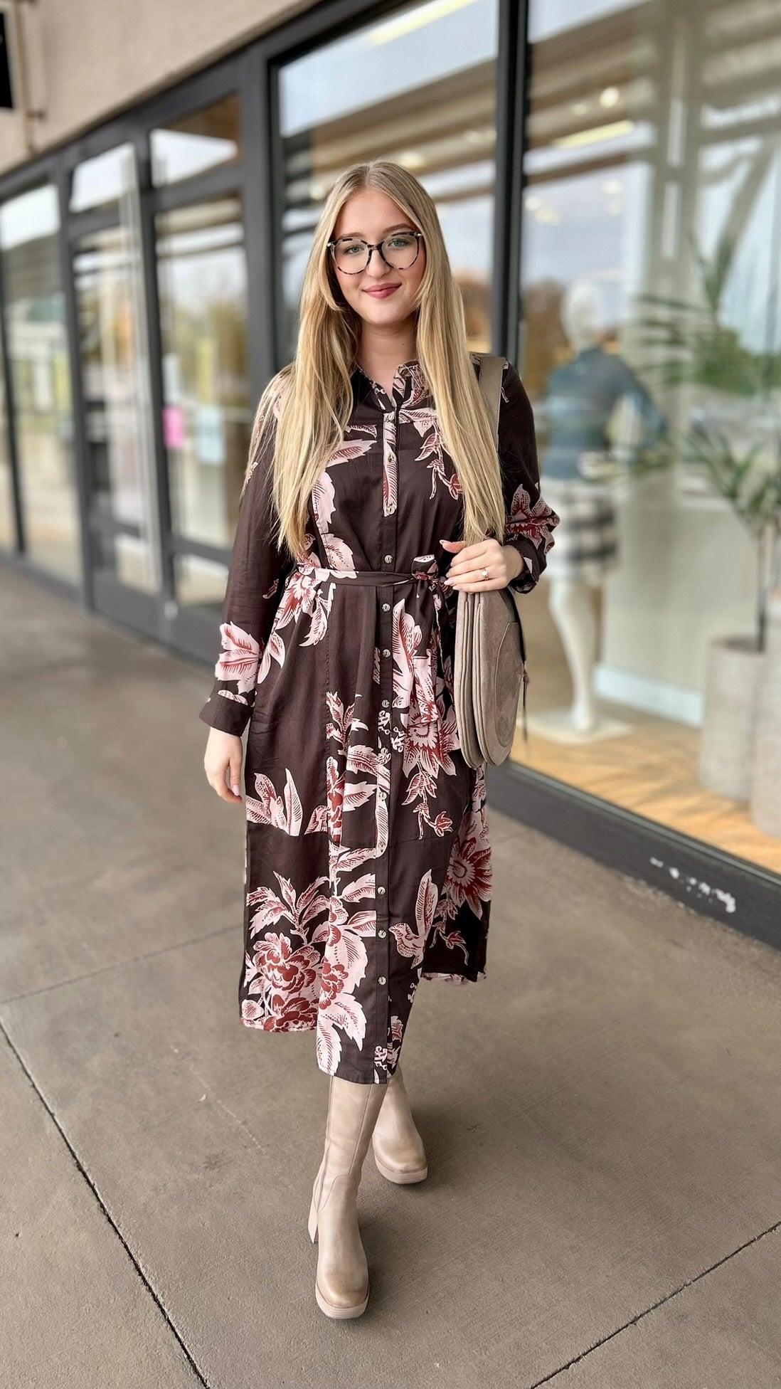 Ivy Jane Fall Tropics Dress - Brown