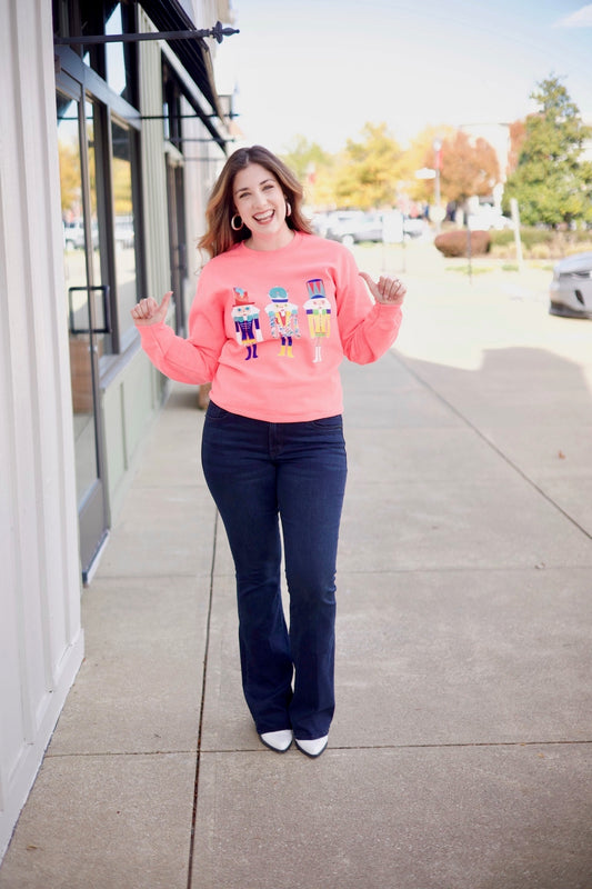 Nutcracker Sweatshirt - Bright Pink