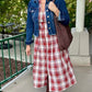 Clara Midi Dress - Brick