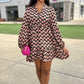 Bria Black Floral Dress - Black