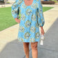 Uncle Frank Big Roses Dress - Blue
