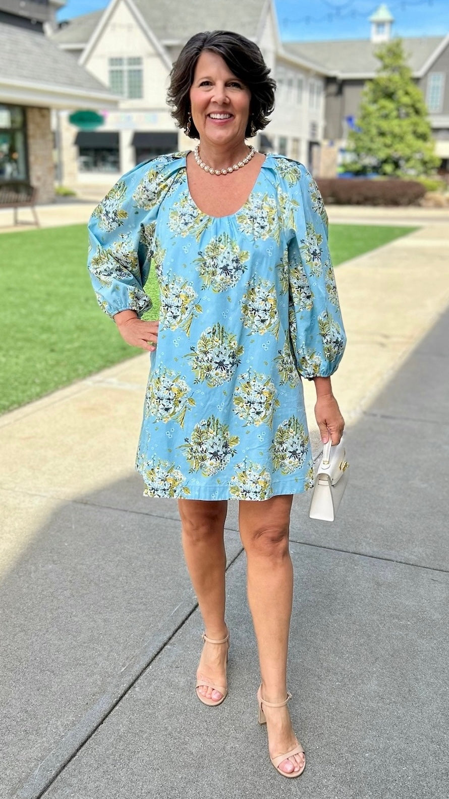 Uncle Frank Big Roses Dress - Blue