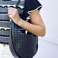 Black Woven Hobo Bag