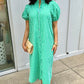 Serena Striped Midi Dress - Green