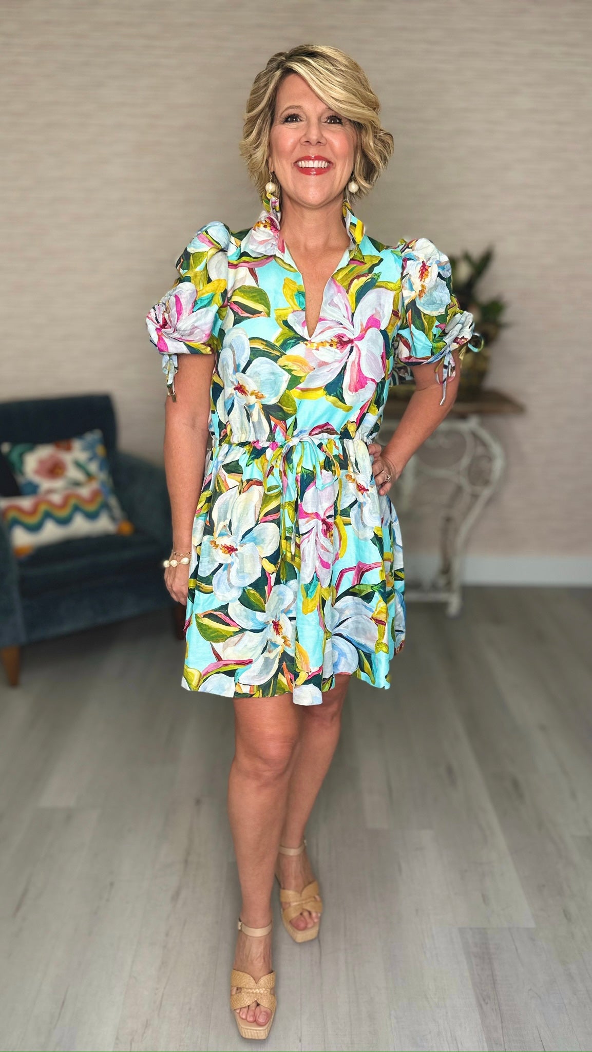 Emily McCarthy Posey Linen Dress - Magnolia