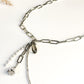 Silver Chain Link Charm Necklace