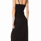 Bobi Shiloh Shirred High Slit Skirt - Black