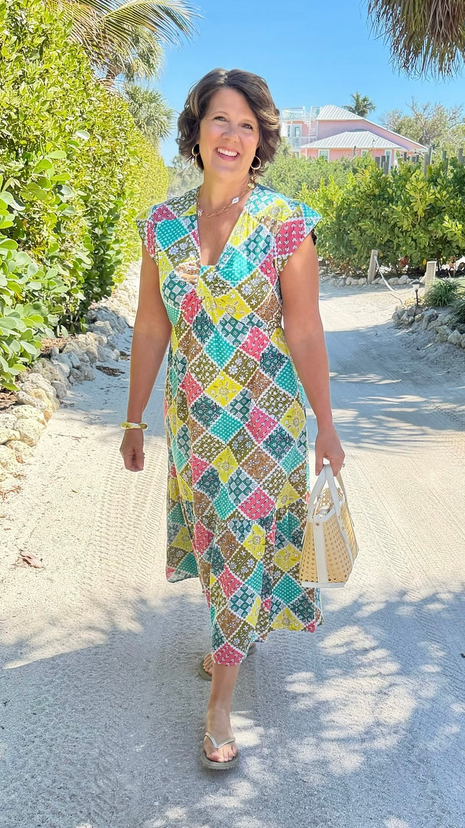 Uncle Frank Midi Dress - Tiles