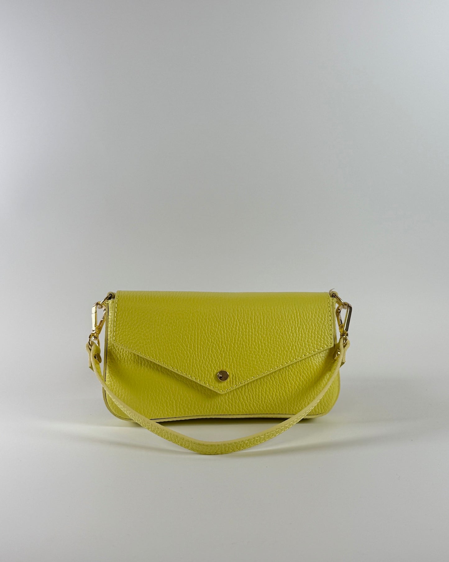 Italian Leather Handle & Crossbody - Yellow