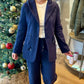 Amanda Cinch Waist Jacket - Navy