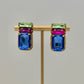 Crystal Gem Stud Earring - Multi